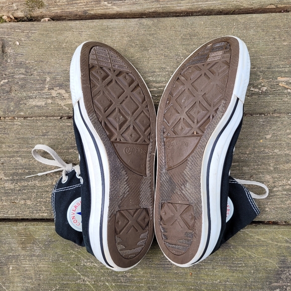 Converse All Star High Top Black Sneakers Sz 10.5 - Picture 3 of 8